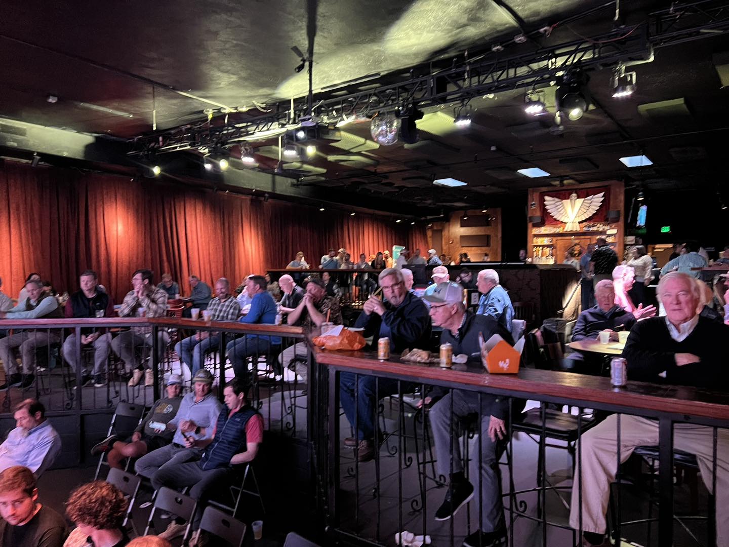 Audience at a live music venue.